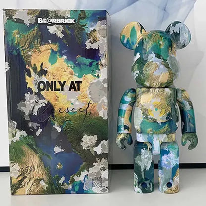 Novelty Items Bearbricks 400% 1000 Cyberpunk Daft Punk Joint Bright Face Violation Bear Collection Decorated Grizzly Bear Statue Model3 X2501091