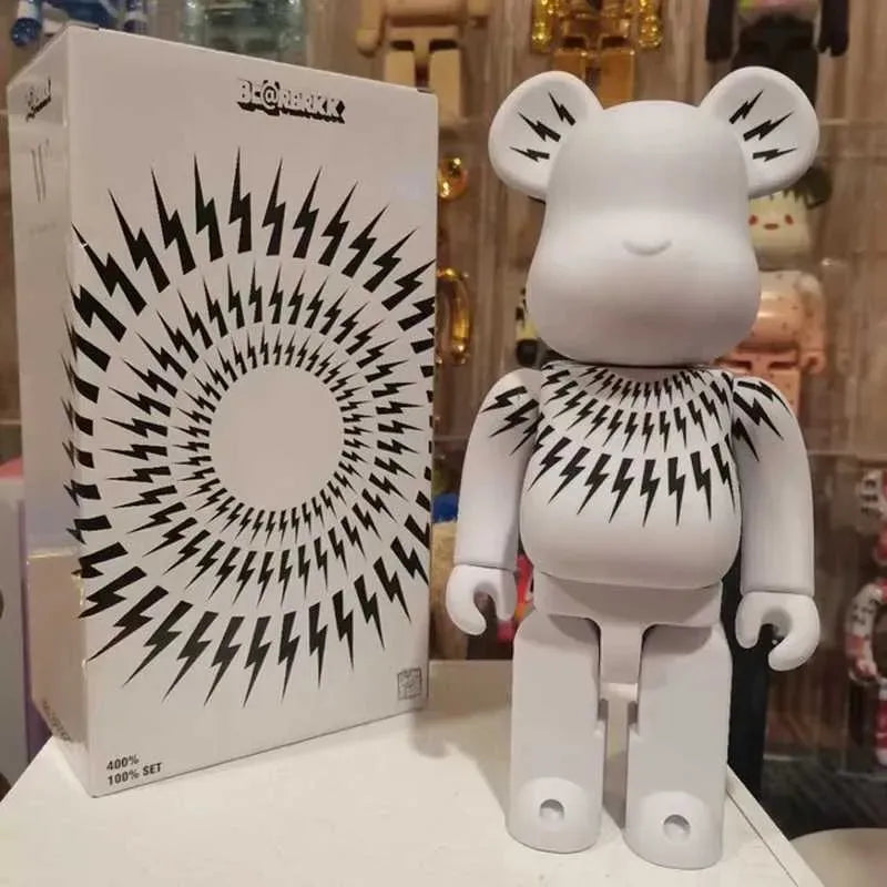Novelty Items Bearbricks 400% 1000 Cyberpunk Daft Punk Joint Bright Face Violation Bear Collection Decorated Grizzly Bear Statue Model3 X2501091