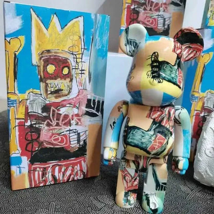 Novelty Items Bearbricks 400% 1000 Cyberpunk Daft Punk Joint Bright Face Violation Bear Collection Decorated Grizzly Bear Statue Model3 X2501091