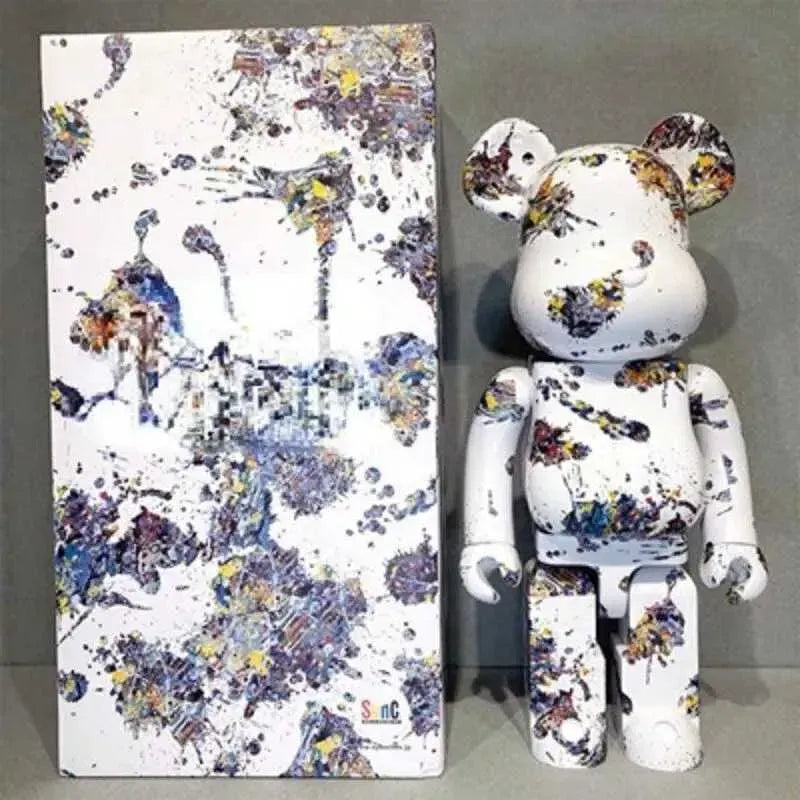 Novelty Items Bearbricks 400% 1000 Cyberpunk Daft Punk Joint Bright Face Violation Bear Collection Decorated Grizzly Bear Statue Model3 X2501091