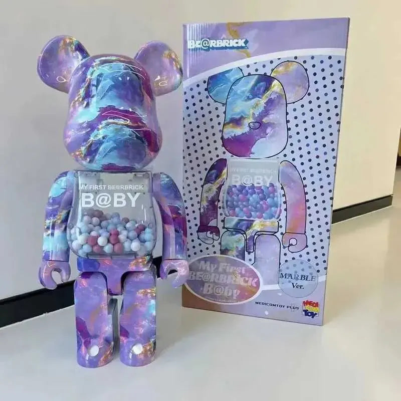 Novelty Items Bearbricks 400% 1000 Cyberpunk Daft Punk Joint Bright Face Violation Bear Collection Decorated Grizzly Bear Statue Model3 X2501091