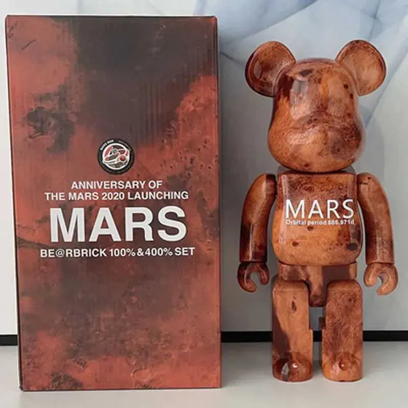 Novelty Items Bearbricks 400% 1000 Cyberpunk Daft Punk Joint Bright Face Violation Bear Collection Decorated Grizzly Bear Statue Model3 X2501091