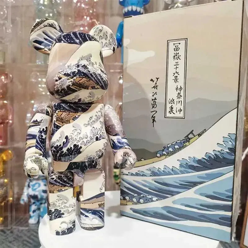 Novelty Items Bearbricks 400% 1000 Cyberpunk Daft Punk Joint Bright Face Violation Bear Collection Decorated Grizzly Bear Statue Model3 X2501091
