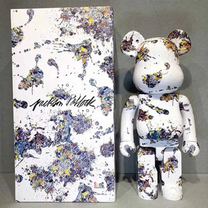 Novelty Items Bearbricks 400% 1000 Cyberpunk Daft Punk Joint Bright Face Violation Bear Collection Decorated Grizzly Bear Statue Model3 X2501091