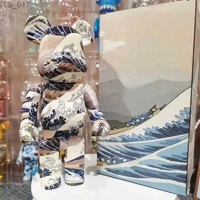Novelty Items Bearbricks 400% 1000 Cyberpunk Daft Punk Joint Bright Face Violation Bear Collection Decorated Grizzly Bear Statue Model3 X2501091